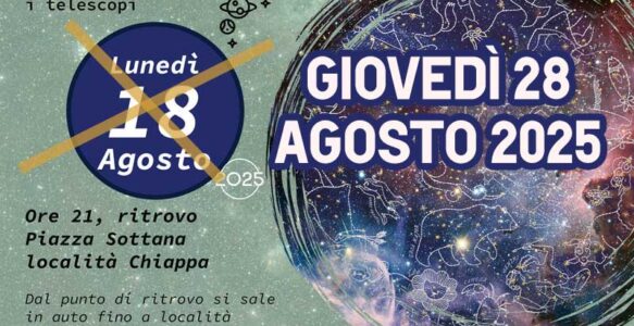 Cambio data per “Passeggiando verso le Stelle”
